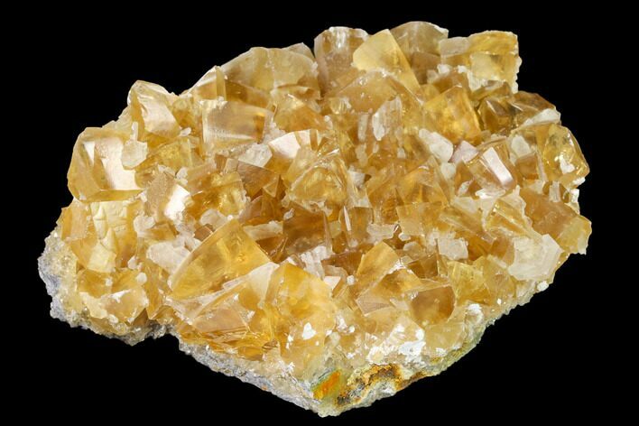 Lustrous, Yellow Calcite Crystal Cluster - Fluorescent! #142370